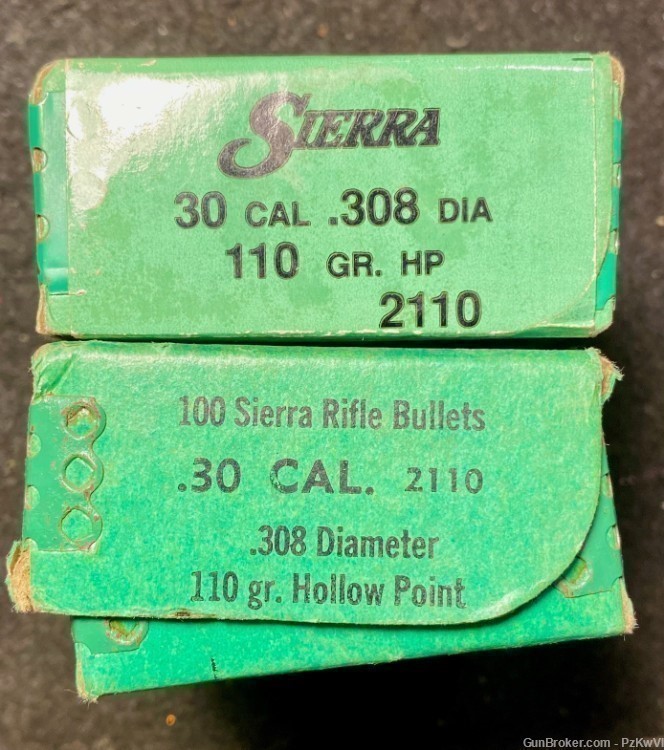 .308 30 caliber Sierra 110 grain hollow point-img-0