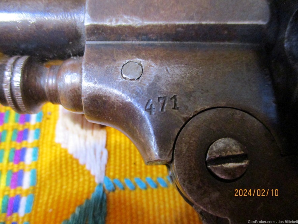 Large Revolver, Marked 44 Winchester Cartridge!-img-3