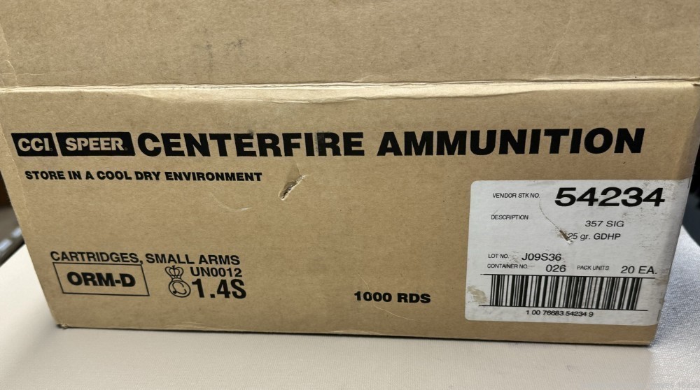 1000 Rounds Speer Gold Dot 357 Sig Law Enforcement Ammo-img-3
