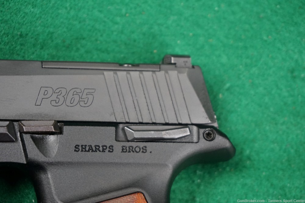 Sig Sauer P365XL P365 9 9mm w/ Sharps Bros Aluminum Grip Frame 3.1"-img-4