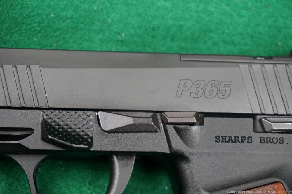 Sig Sauer P365XL P365 9 9mm w/ Sharps Bros Aluminum Grip Frame 3.1"-img-3