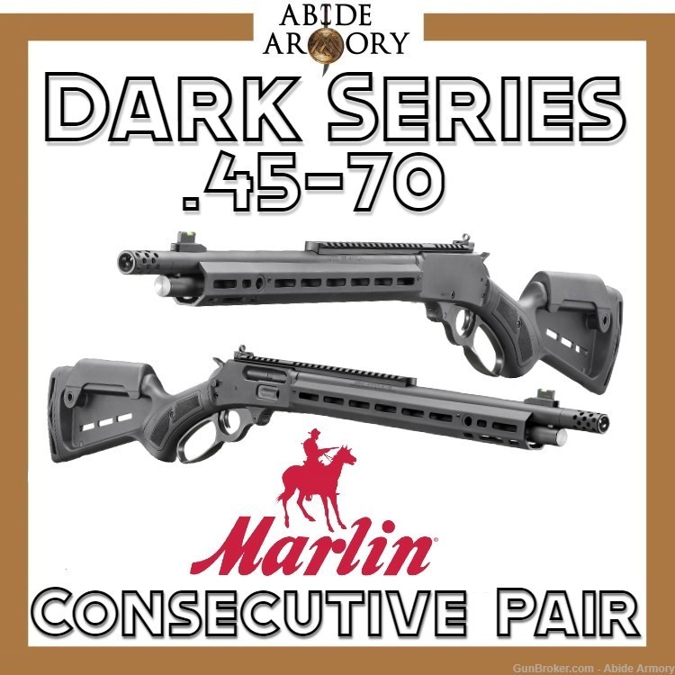 Marlin 1895 Dark .45-70 70901 Consecutive Pair 736676709014 New Production-img-0