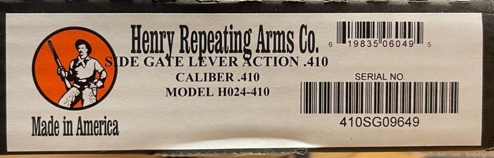 Henry Side Gate H024-410 Brass Engraved Wood 410 GA Lever Action NO CC FEES-img-3