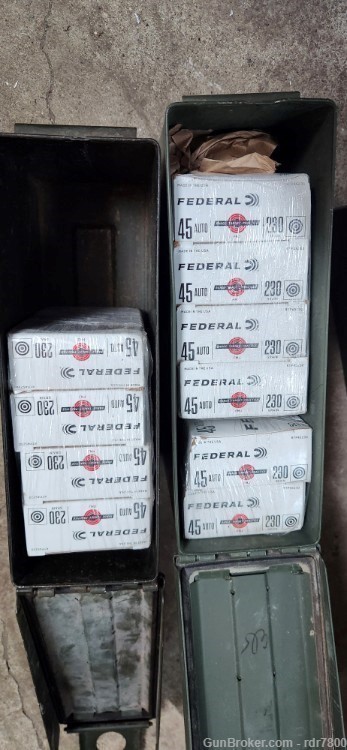 500 rounds Federal 45 auto ammo-img-0