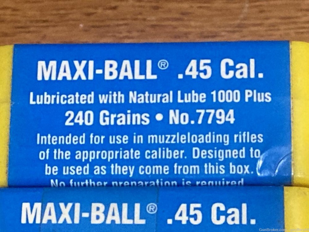 Maxi Ball 45 Cal 240 gr Thompson Center Muzzle Loading Bullets 80 pcs 7794-img-3