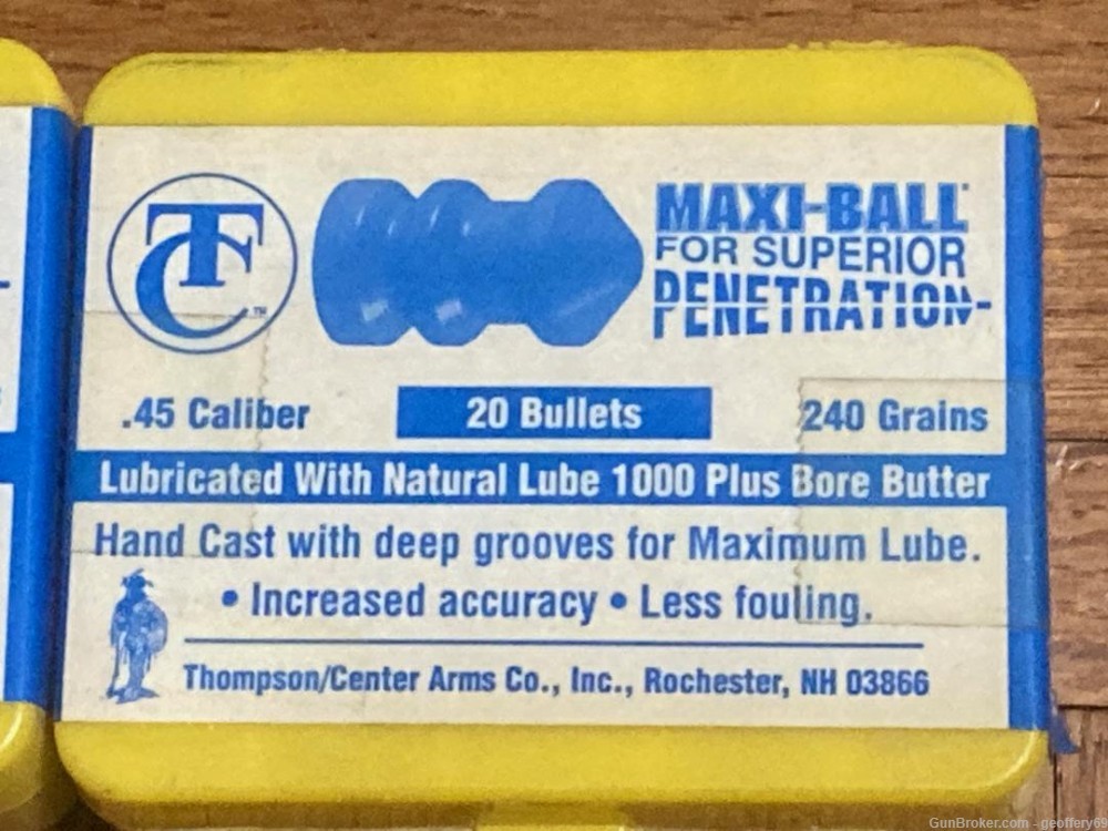 Maxi Ball 45 Cal 240 gr Thompson Center Muzzle Loading Bullets 80 pcs 7794-img-1