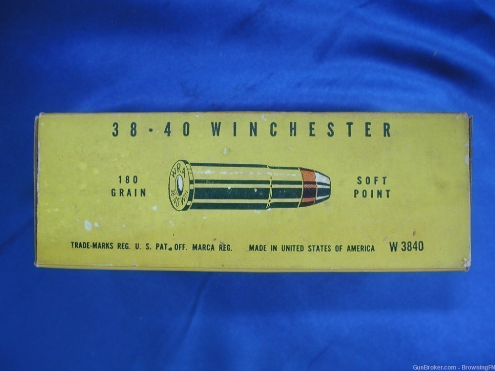 Winchester .38-40 Pre 64 Vintage Box 50 Rounds Model 1892 Colt SAA-img-3