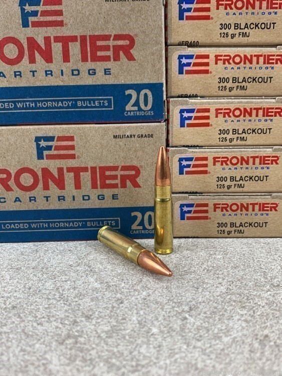 200 Round Case Hornady FR400 Frontier Cartridge 300 Blackout 125 gr FMJ-img-0