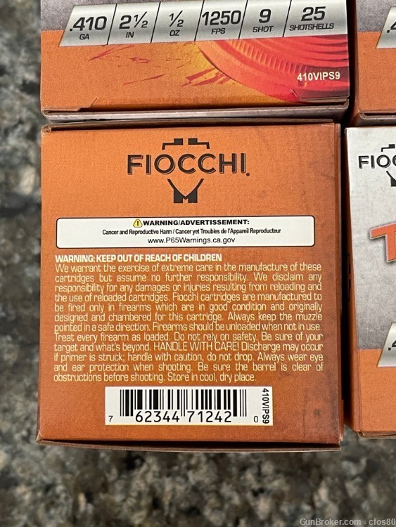 100 Rounds 410 Fiocchi Target Max #9 Shot - 4 Boxes-img-2