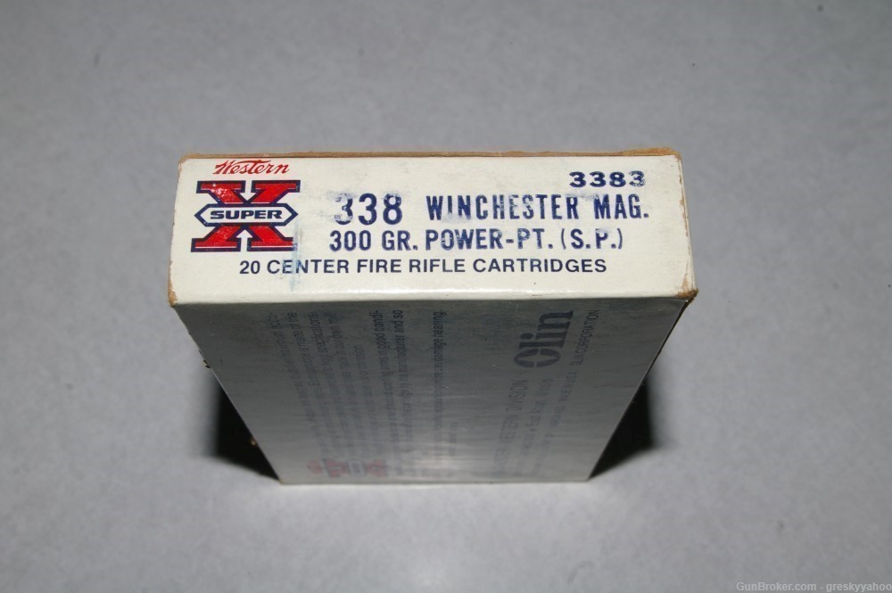 Winchester 338 Winchester Magnum,  300 grain Power Point soft point-img-0