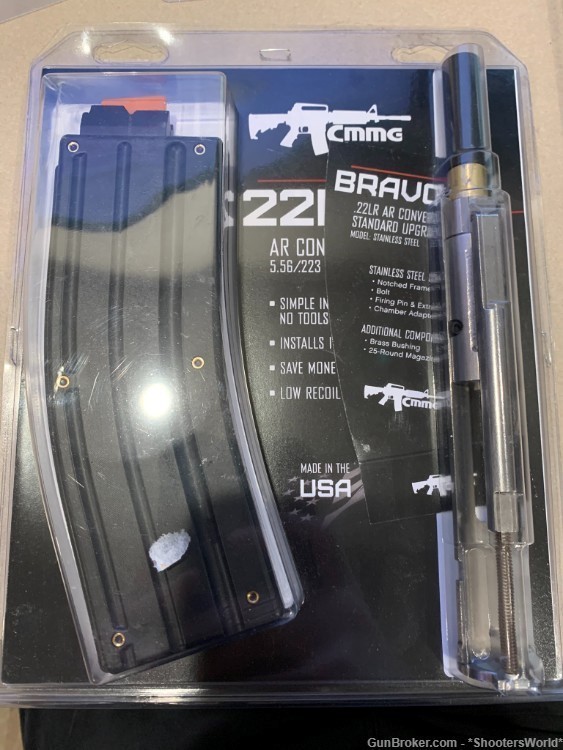 CMMG Bravo .22 Long Rifle AR-15 Conversion Kit W/ (1) 25RD Mag - 22BA6E1-img-1