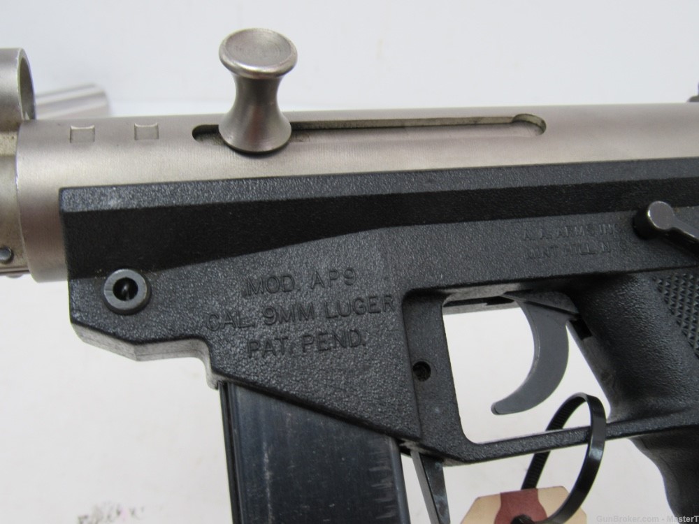  Nickel AA Arms Inc AP9 Pistol 9mm w/3”Brl $.01 Start No Reserve-img-14