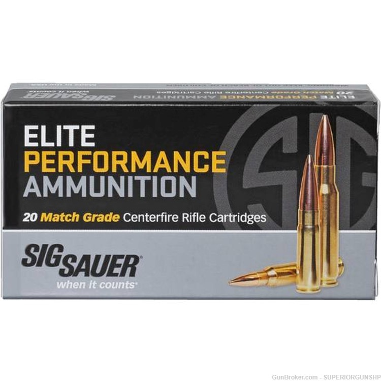 Sig Sauer Elite Performance .308 Win Ammunition 20 Rounds 168 Grain OTM 270-img-0
