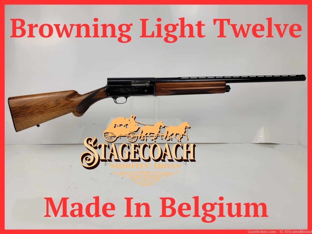 Belgium Browning A5 Light Twelve Semi Auto Shotgun 12 GA.-img-0