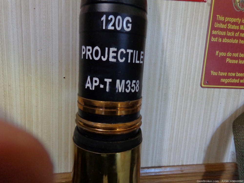 120MM A.P M358 . T25 BRASS  DATED 1955 IN EXCELLENT CONDITION TANK -img-4