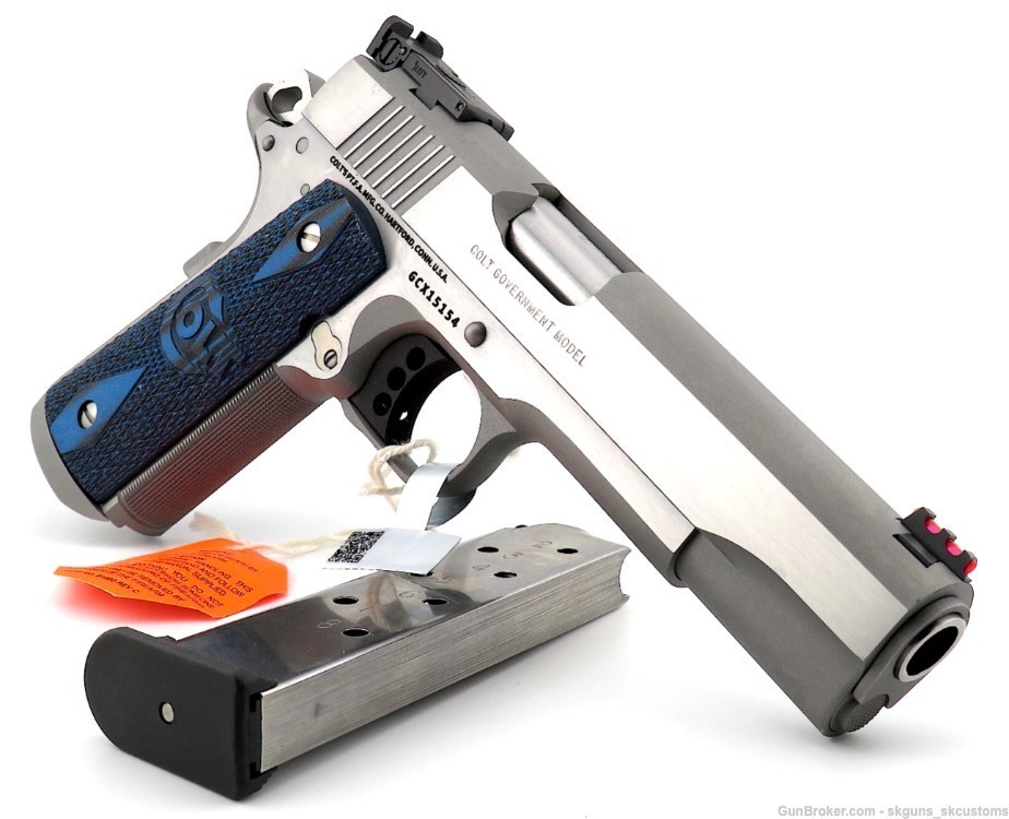 PENNY AUCTION! COLT 1911 GOLD CUP TROPHY 45acp 5" Gov Model SS SKU: o5070XE-img-4