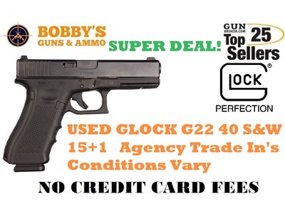 GLOCK G22 40 S&W 4.49'' 15-RD  Agency Trade In's Conditions Vary with Box