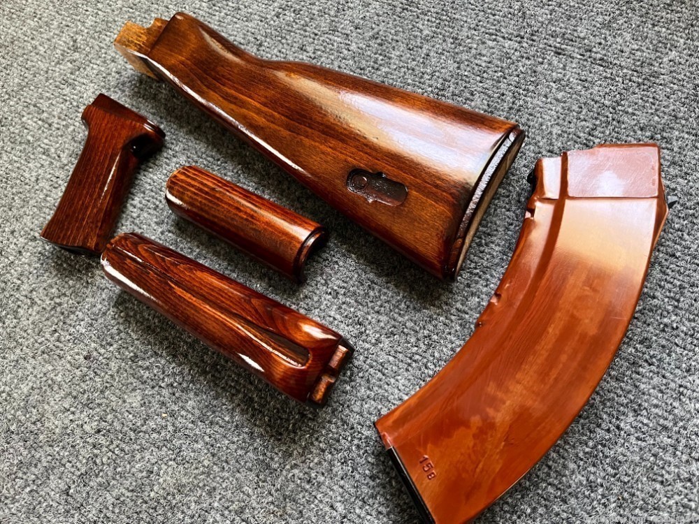 Chinese MAK90 Type 56 Spiker ChiCom Bakelite Orange Wood Stock Set-img-6