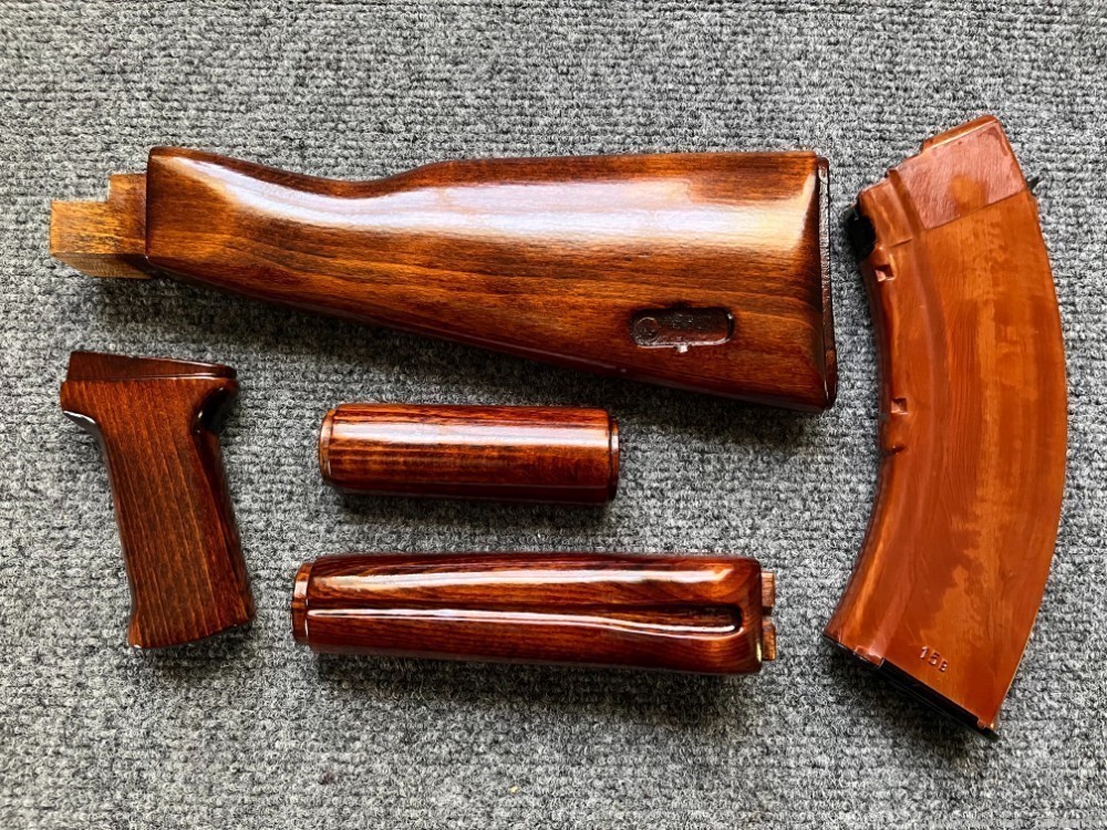 Chinese MAK90 Type 56 Spiker ChiCom Bakelite Orange Wood Stock Set-img-8