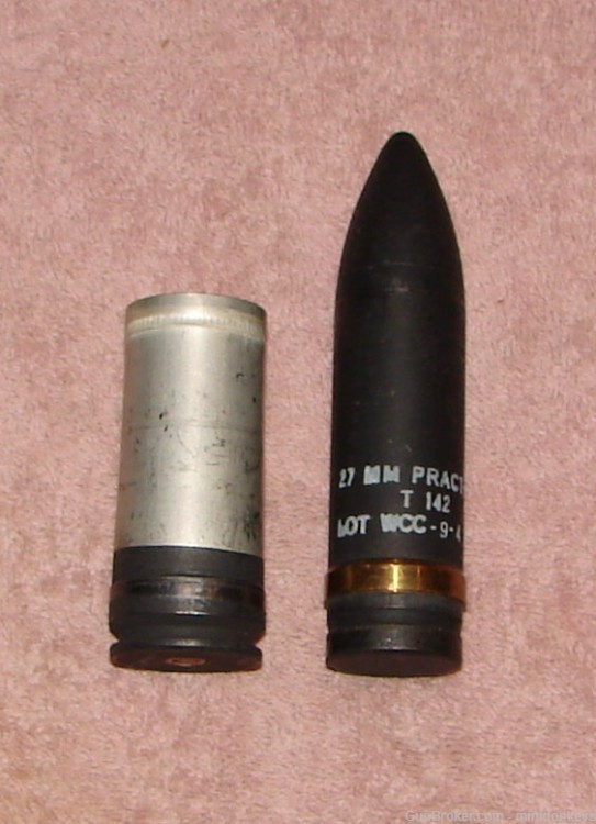 27MM WCC-OLIN MFG. Unknown Experimental Cannon Round/INERT-img-2