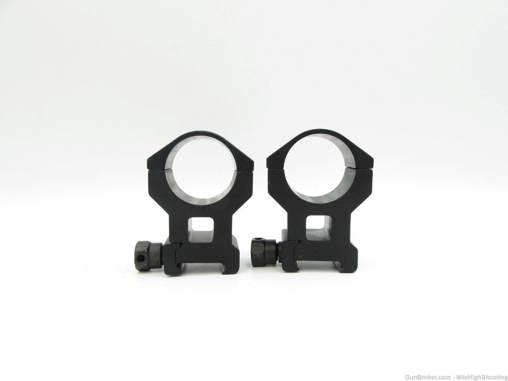 Used: 30MM Scope Rings 1.65" High, 6-screw, Picatinny, Black Anodize-img-1