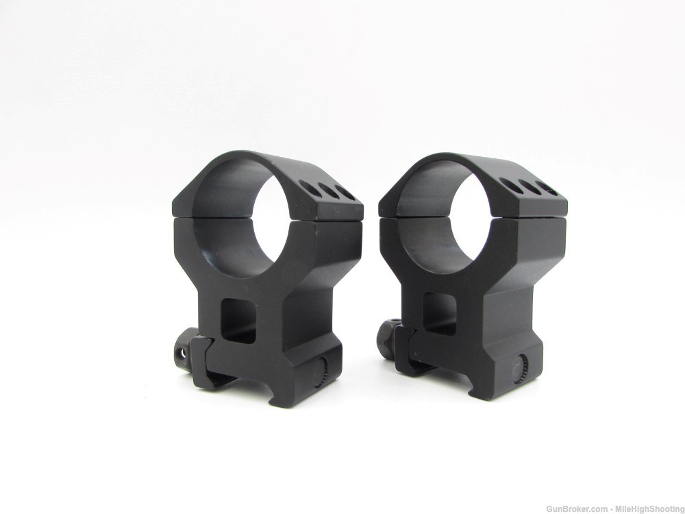 Used: 30MM Scope Rings 1.65" High, 6-screw, Picatinny, Black Anodize-img-2