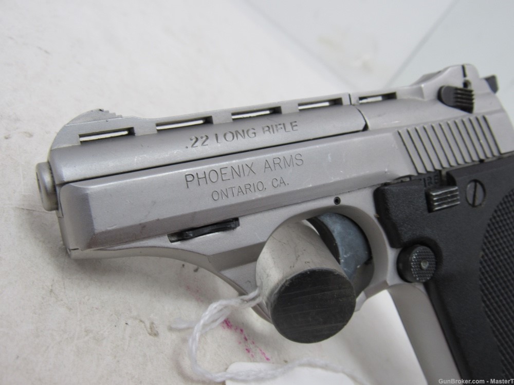 Nickel Phoenix Arms HP22A 3"Brl 22LR $.01 Start No Reserve-img-1