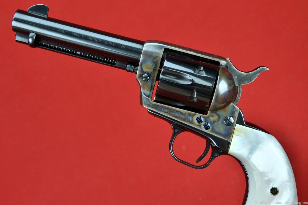 MINTY, EARLY 3rd Gen Colt Single Action Army - .45 - *REAL MOTHER OF PEARL*-img-9