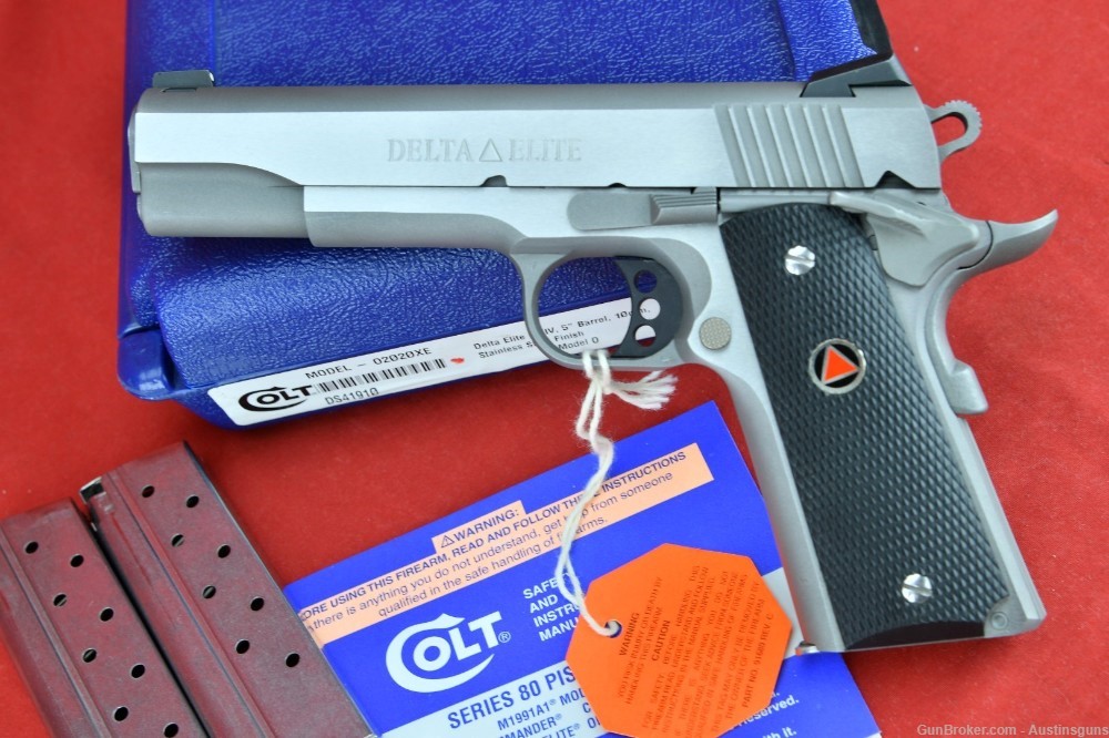 MINT Colt Delta Elite 1911 10mm *STAINLESS - W/ BOX*-img-0