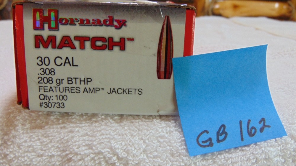 Hornady Match 30 cal. .308, 208 grain BTHP bullets-img-0