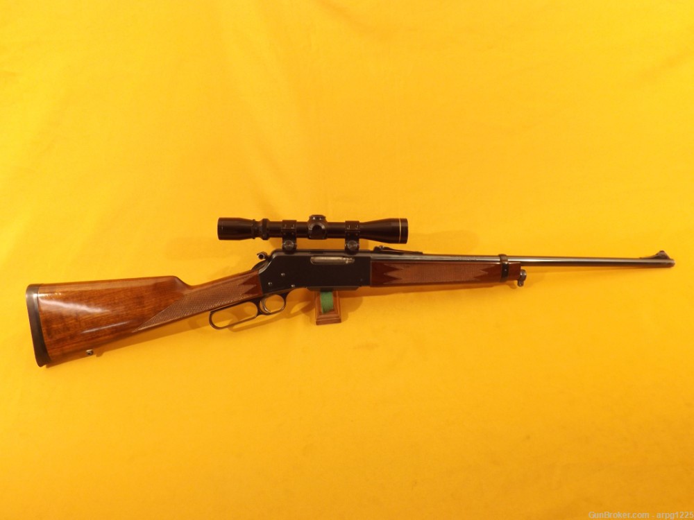 BROWNING 81 BLR .243WIN LEVER ACTION RIFLE W/LEUPOLD SCOPE-img-0