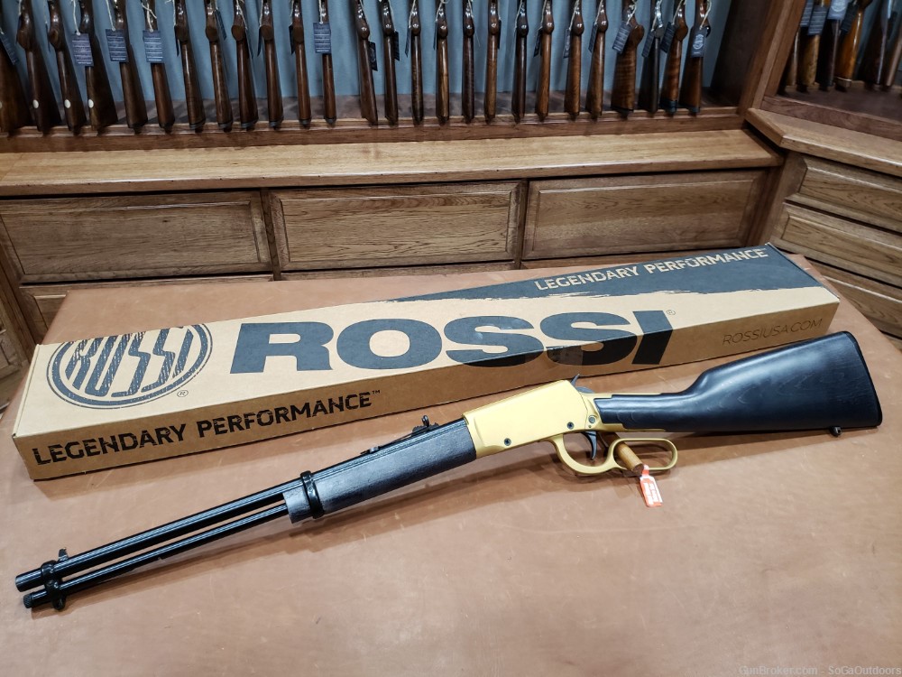 Rossi Rio Bravo 22 LR Cerakote Gold Lever-Action Rifle NO RESERVE-img-2