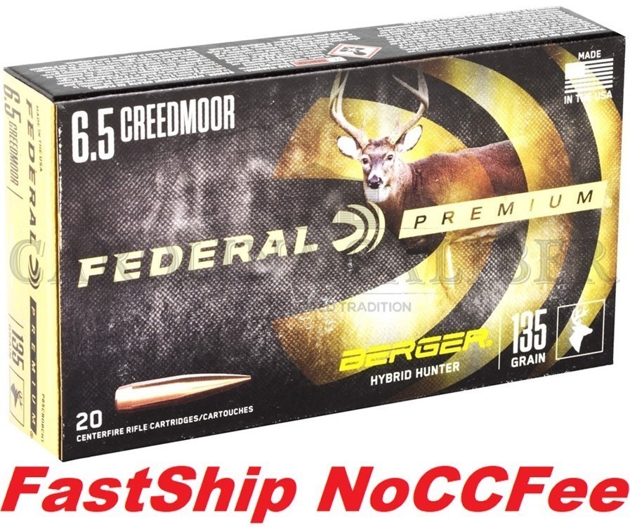 6.5CM FEDERAL BERGER HYBRID HUNTER 6.5 CM 135GR. P65CRDBCH1-img-0