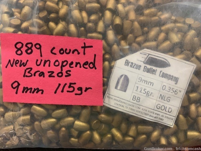 889 Count Brazos 9mm 115gr. gold new unopened-img-0