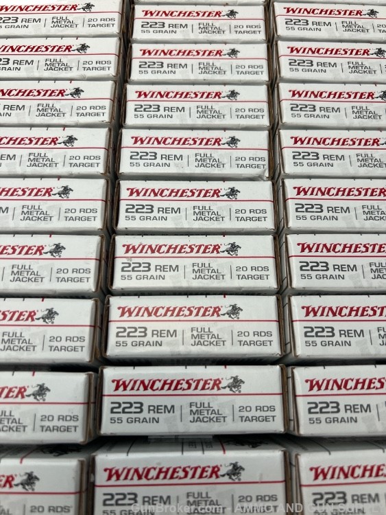 WINCHESTER 223 REM - FMJ 55 GR - 1000 ROUNDS - 1 CASE - PREMIUM AMMO-img-4