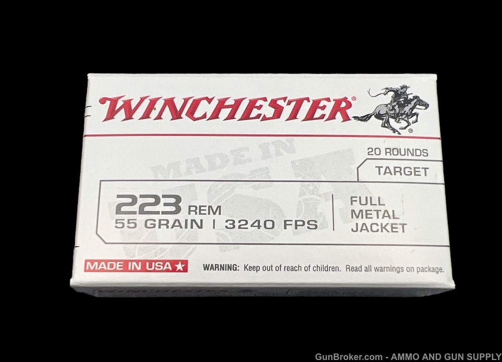 WINCHESTER 223 REM - FMJ 55 GR - 1000 ROUNDS - 1 CASE - PREMIUM AMMO-img-3