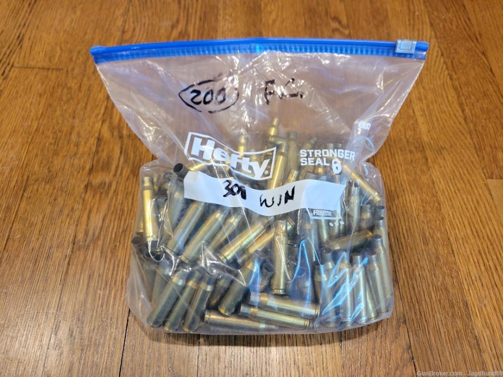 308 Winchester Brass, 1X Fired, 200 Count, FC Headstamp-img-0