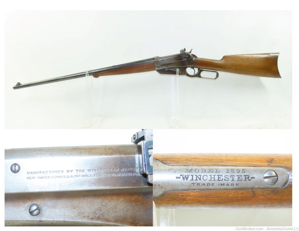 c1908 mfr. WINCHESTER Model 1895 .35 WCF Lever Rifle TEDDY ROOSEVELT C&R   -img-0