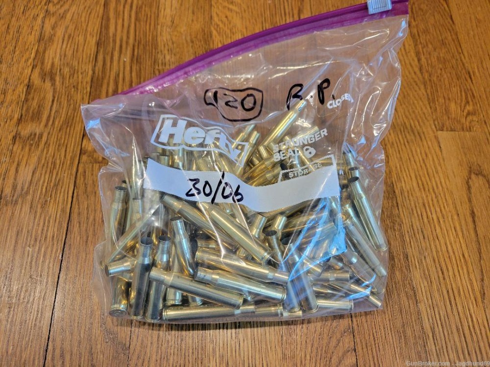30/06 Brass, 1X Fired, 120 Count, RP Headstamp-img-0