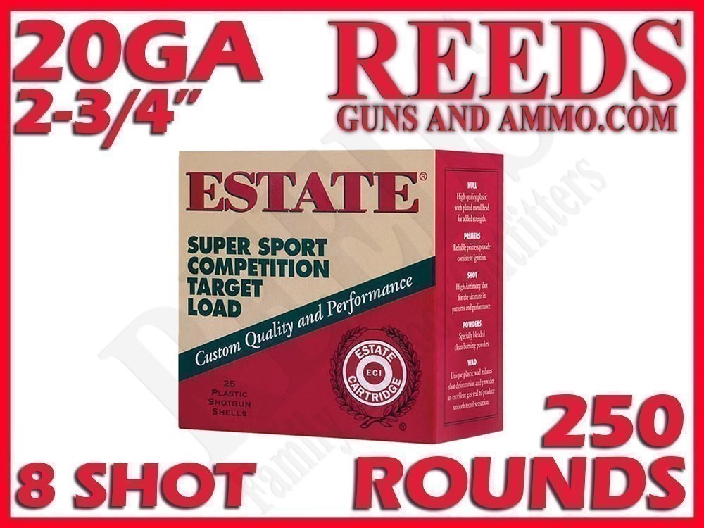 Estate Super Sport Target 20 Ga 7/8oz 8 Shot 2-3/4in SS208-img-0