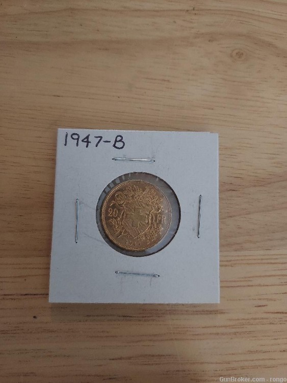 1947-B 20 FRANC GOLD ROOSTER (B4A)-img-0