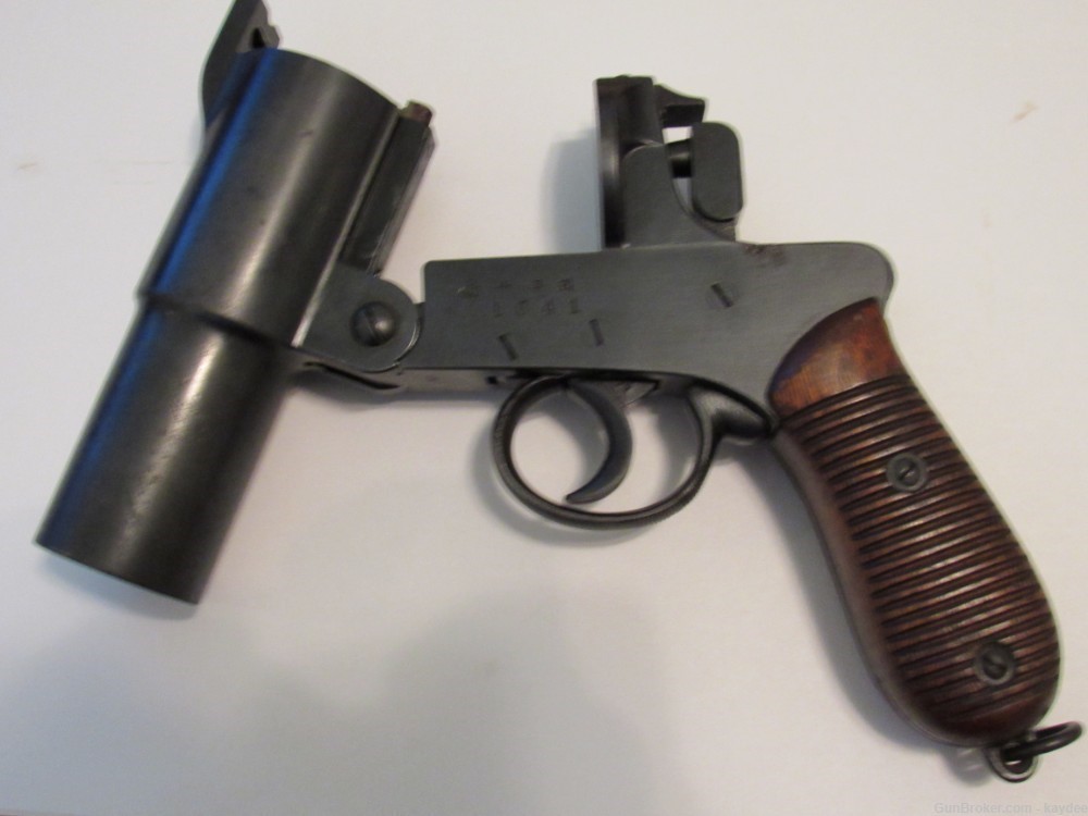 Rare Japanese WWII 35mm Type 10 Flare Signal Pistol-img-7