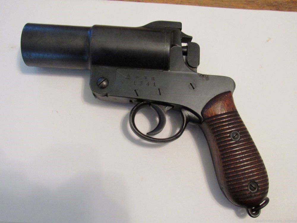 Rare Japanese WWII 35mm Type 10 Flare Signal Pistol-img-0