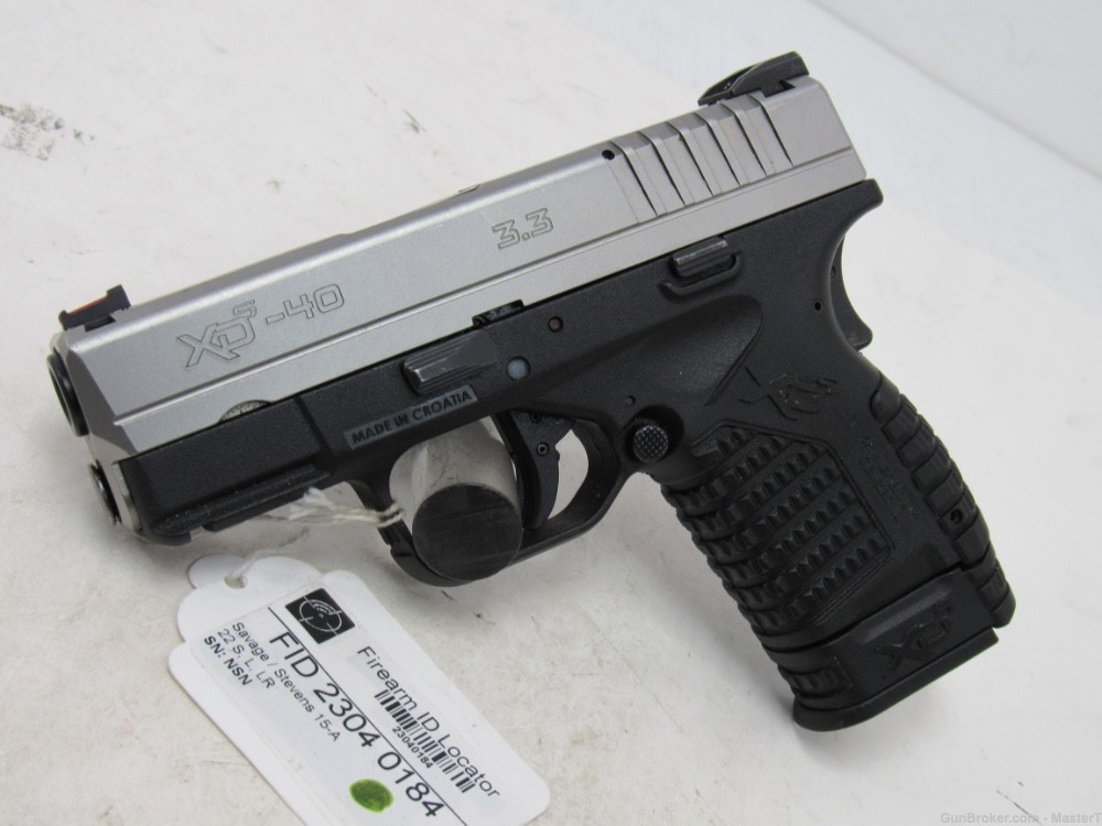 Springfield XDS 40 S&W 3.3 Mod2 w/Stainless Slide $.01 Start No Reserve-img-0