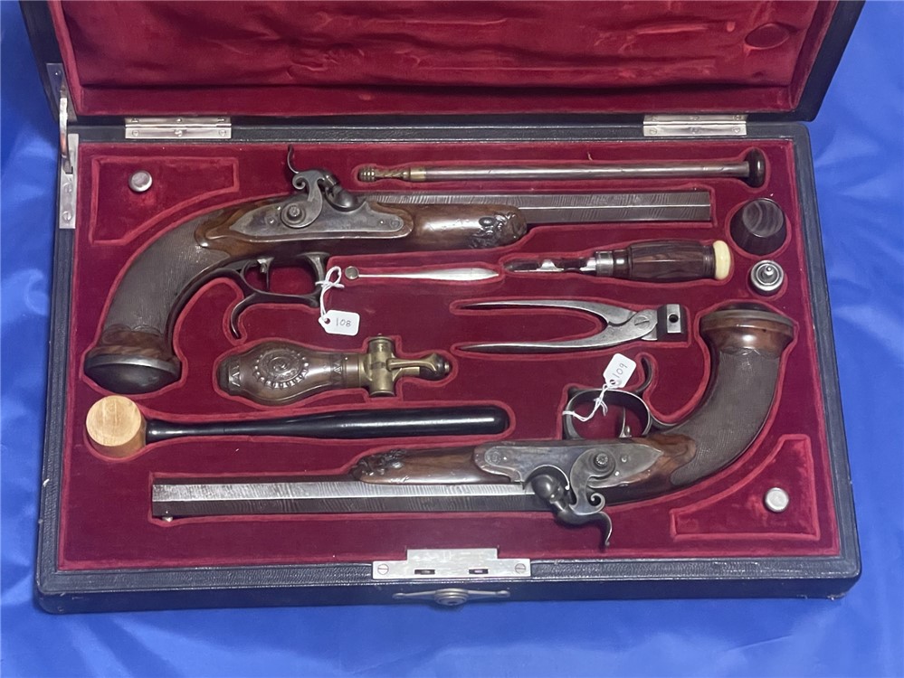 Cased Pair of Duchamp Percussion Officer's Pistols-img-0