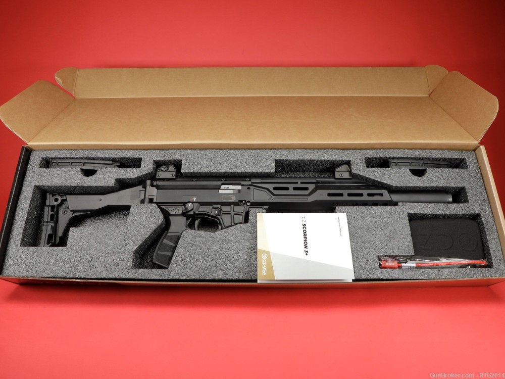 CZ Scorpion 3+ 9mm Carbine Folding Stock 2x20rd Mags NIB-img-1
