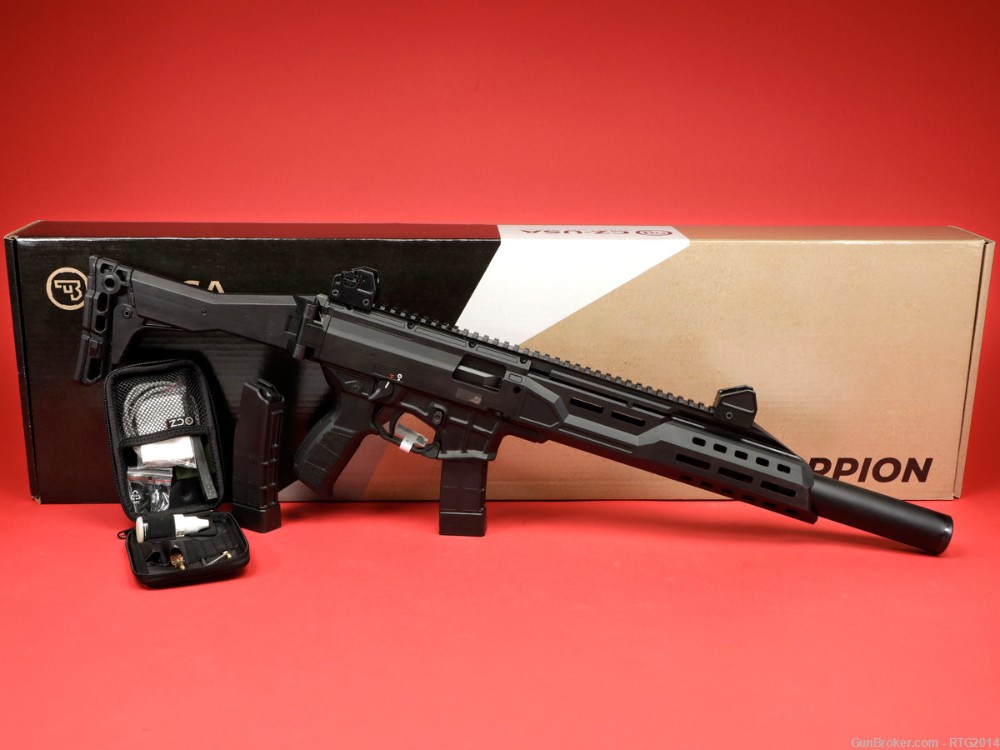 CZ Scorpion 3+ 9mm Carbine Folding Stock 2x20rd Mags NIB-img-0