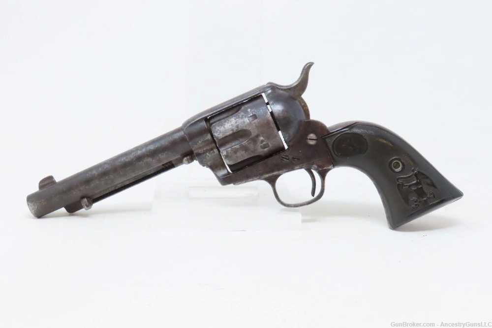 Antique “COLT 45” PEACEMAKER Black Powder Frame Single Action ARMY wHOLSTER-img-4