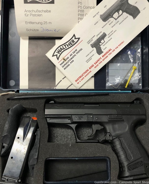 Walther P99 near new in box with test target and mags-img-0