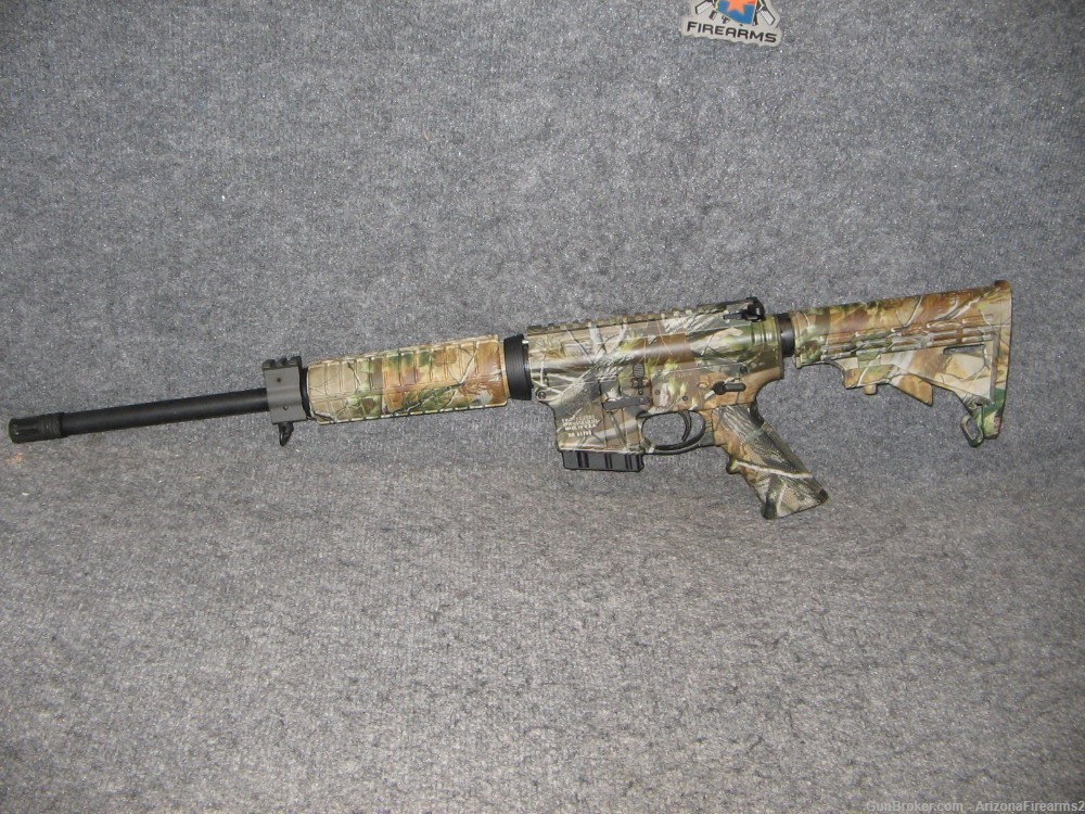 Smith & Wesson M&P15 rifle in .300AAC  / 300 WHISPER w/ Mossy Oak camo wrap-img-1